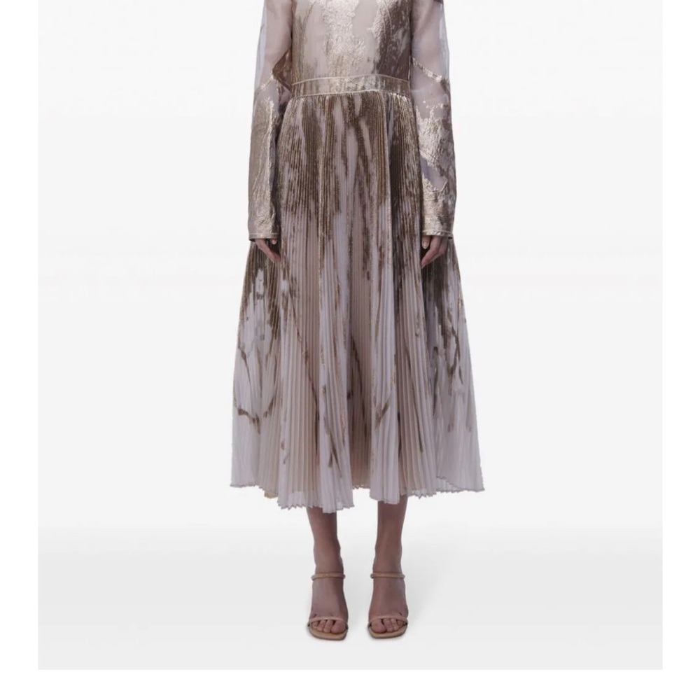 Jonathan Simkhai Gold Long Sleeve Dress - Picture 7 of 8